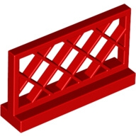 Lego plot s mřížkou 1x4x2, červená (318521)